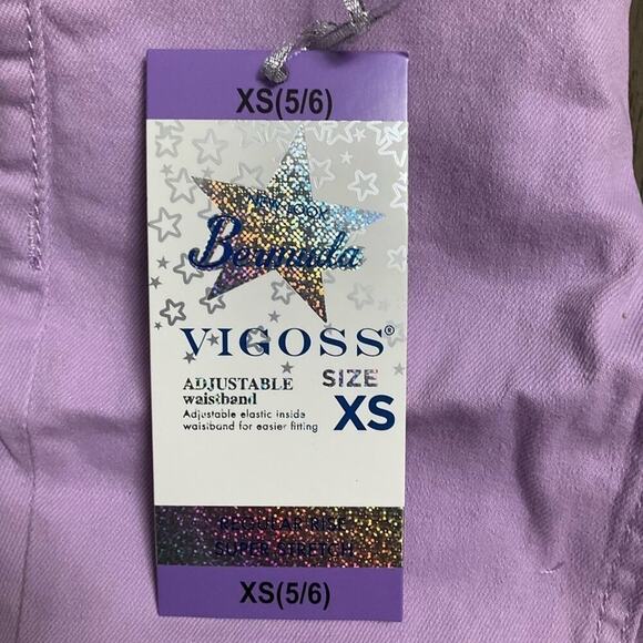 Vigoss Girls Jean Shorts Bermuda Purple Size XS NWT - Picture 5 of 5